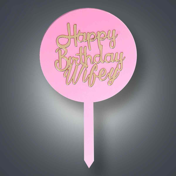 Happy Birthday Wifey - Toppers (Pack Of 5)