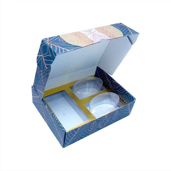 RAJWADI PRINTED CORRUGATED WITH 2 ACRYLIC OWAL AND 1 SQUARE BOX  ( 10 X 8 X 3 )