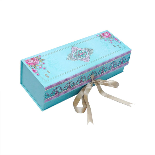 2 JAR RIGID WITH RIBBION WITH JAR TRADITIONAL LOTUS DESIGN  ( 12 x 4.5 x 3.5  )  DIWALI GIFT HAMPERS