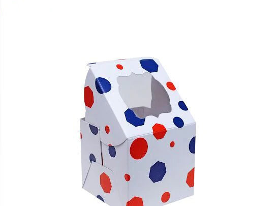 1 CUPCAKE BOX MARBLE PRINT (3.75*3.75*3.5)