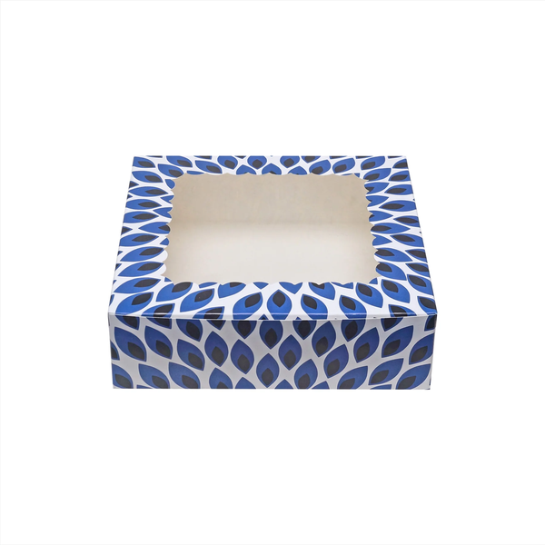 9 Brownie Box - Blue Floral (8.5*8.5*2.5)
