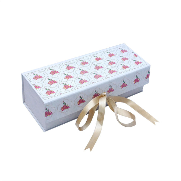 2 JAR RIGID WITH RIBBION WITH JAR FLORAL EMBLEM GRACE DESIGN  ( 12 x 4.5 x 3.5  )  DIWALI GIFT HAMPERS