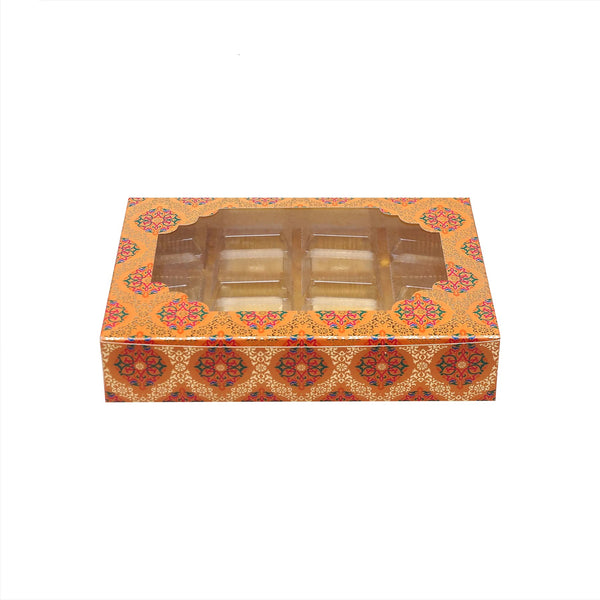 12 CAVITY CHOCOLATE BOX- FESTIVE COLLECTION- (7.5x5.5x1.5)
